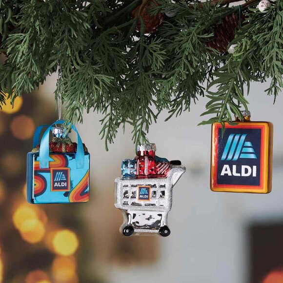 NIB Aldi Christmas Ornament Trio - Picture 1 of 2